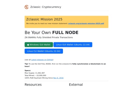 ZClassic(ZCL)